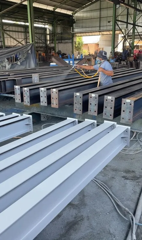 Proses pelapisan balok baja